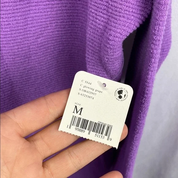 Free People NWT Ottoman Slouchy Tunic - Glowing Grape - Size Medium - Picture 13 of 15